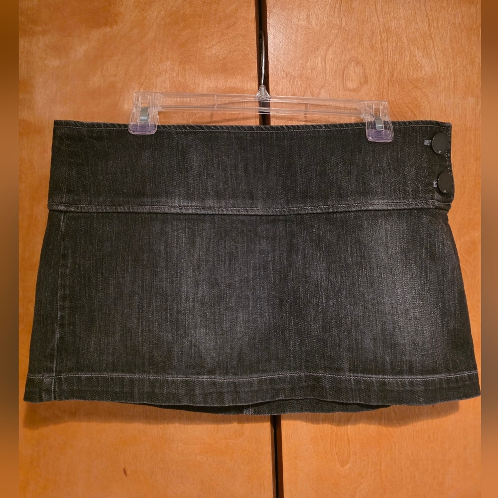 Y2K Vintage DKNY Black Jean Micro Skirt